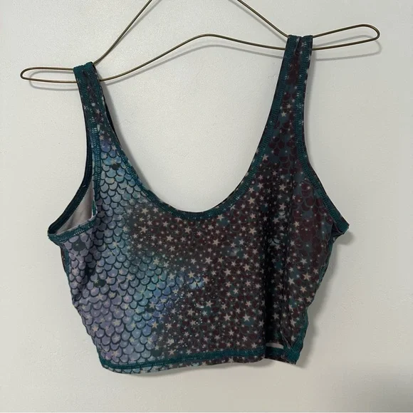 Teeki Teal and Gray Star Bra Top - Picture 2 of 3